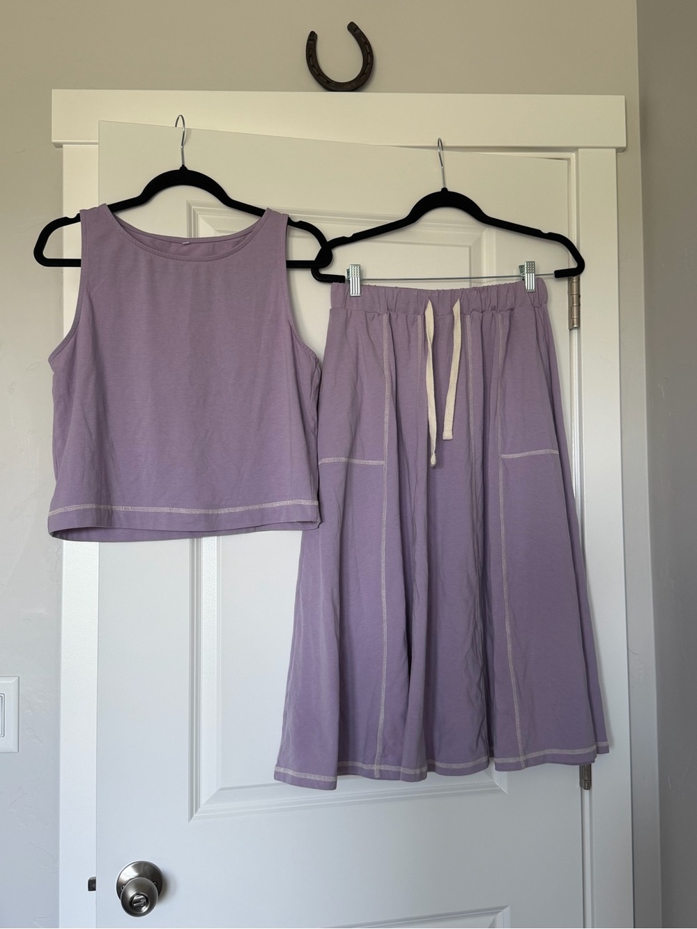 Amazon Free People Strada Skirt Set Dupe Lavender Purple - Size Small